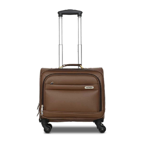 Novex Overnighter Small Laptop Trolley Bag Faux Leather Corporate Gifting BrandSTIK